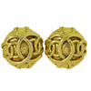 Secondhand Chanel Vintage CC Logo Round Clip on Earrings Textured