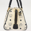 MCM Visetos Handbag Canvas and Leather
