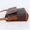 Celine Vintage Macadam Shoulder Bag Canvas and Leather