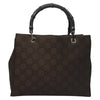 Gucci Vintage Bamboo Handle Tote GG Nylon