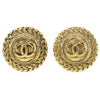 Secondhand Chanel Vintage Round CC Clip-On Earring