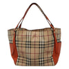 Secondhand Burberry Canterbury Panels Tote Haymarket Coated Canvas and