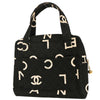 Secondhand Chanel Vintage Coco Logo Zip Around Handle Bag Quilted Printed