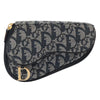 Christian Dior Saddle Zip Pouch Diorissimo Canvas