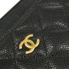 Secondhand Chanel CC Card Case Quilted Caviar