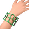Secondhand Hermes Bracelet ecaille Green Leather Jewelry
