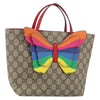 Secondhand Gucci Children's tote with rainbow butterfly