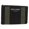 Saint Laurent Beach Zip Pouch Canvas
