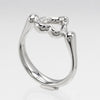 Secondhand Tiffany & Co. Elsa Peretti Open Heart Ring Platinum with Diamonds