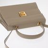 Salvatore Ferragamo Gancini Top Handle Flap Bag Leather