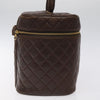 Secondhand Chanel Vanity pouch Brown Leather Bags