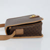Celine Vintage Macadam Shoulder Bag Canvas and Leather