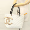 Secondhand Chanel Cambon Tote White Leather Accessories