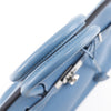 Hermes Birkin Handbag Blue Clemence with Palladium Hardware