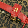 Fendi Vintage Convertible Bowling Bag Leopard Print Jacquard