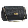 Chanel Chocolate Bar Accordion Reissue Flap Bag Quilted Lambskin
