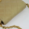 Chanel Logo Chain Shoulder Bag Leather