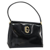 Secondhand Gucci Vintage Handbag Black Patent Leather Bags