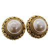 Secondhand Chanel Vintage Clip-On Earrings Metal with Faux
