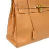 Hermes Kelly Handbag Brown Courchevel with Gold Hardware