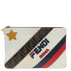 Secondhand Fendi Mania Logo Zip Pouch Inlaid