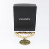 Chanel Vintage Round CC Brooch Textured Metal