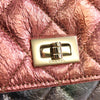 Secondhand Chanel Rainbow Reissue 2.55 Wallet on Chain Quilted Multicolor Metallic Goatskin