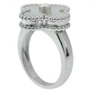 Secondhand Van Cleef & Arpels Vintage Alhambra Ring 18K White Gold with Mother of Pearl and Diamond