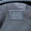 Versace Front Pocket Shoulder Bag Leather and Canvas