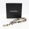 Secondhand Chanel Coco Long Necklace Metal with Faux Pearls and Crystals
