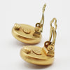 Secondhand Chanel Vintage Round Clip-On Earrings Metal with Faux