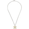 Chanel CC Logo Pendant Necklace Metal