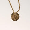 Secondhand Christian Dior Vintage Logo Round Pendant Necklace