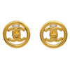 Chanel CC Round Earrings Metal