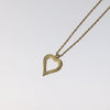 Secondhand Christian Dior Logo Heart Pendant Necklace