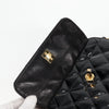 Chanel Vintage Square Front Pocket Camera Bag Quilted Patent