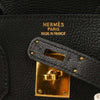 Secondhand Hermes Birkin Handbag Black Togo with Gold Hardware