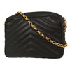 Chanel Vintage Camera Tassel Bag Chevron Caviar