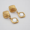 Secondhand Chanel Vintage Drop Clip On Earrings Crystal with