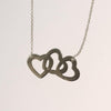 Secondhand Tiffany & Co. Triple Heart Pendant Necklace Sterling