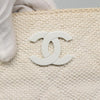 Chanel CC Resin Chain Tote Quilted Raffia