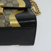Secondhand Gucci Padlock Shoulder Bag GG Coated Canvas and