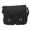 Fendi Vintage Double Buckle Flap Shoulder Bag Nylon