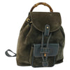 Gucci Vintage Bamboo Backpack Suede