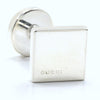 Secondhand Gucci Logo square cuffs Silver 925