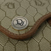 Christian Dior Vintage Honeycomb Flap Crossbody Bag Canvas and Leather