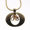 Christian Dior Logo Pendant Necklace Metal