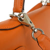 Hermes Kelly Handbag Orange Swift with Palladium Hardware
