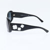 Secondhand Chanel Camélia sunglasses Black Plastic Accessories
