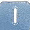 Hermes Birkin Handbag Blue Clemence with Palladium Hardware